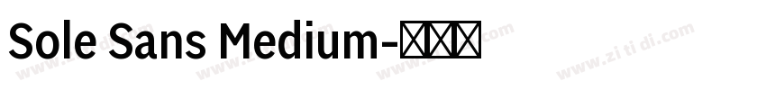 Sole Sans Medium字体转换